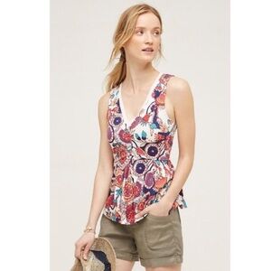 Anthropologie Deletta Floral tank